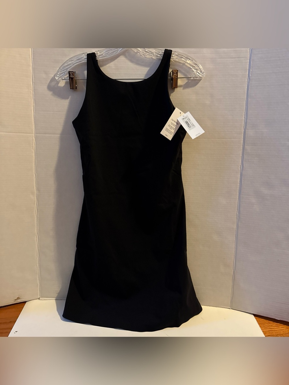 SPANX Very Black Power Boost Exercise Dress Built In Short Size XS NWT